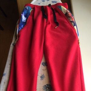 Drawstring Joggers W/ Graphic Pockets